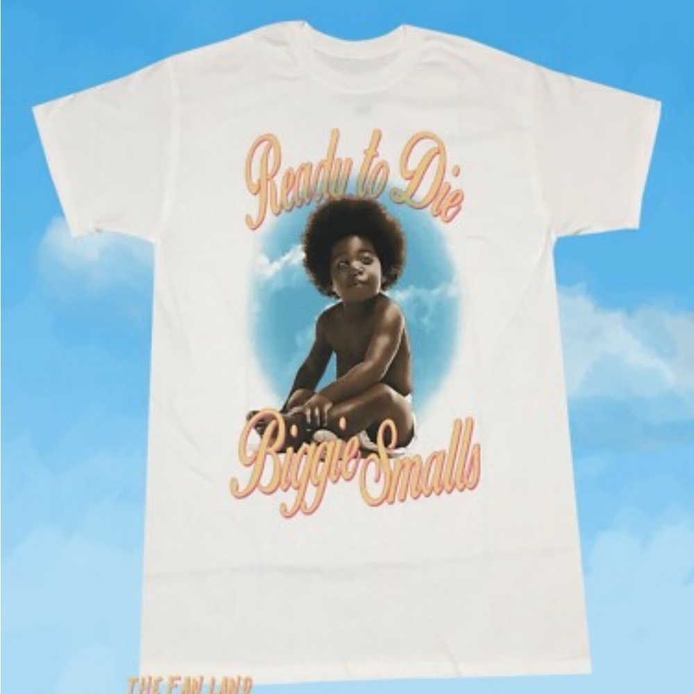 Biggie Smalls Notorious BIG White Graphic Ready to Die Tee Shirt.  Sz M - Picture 2 of 6